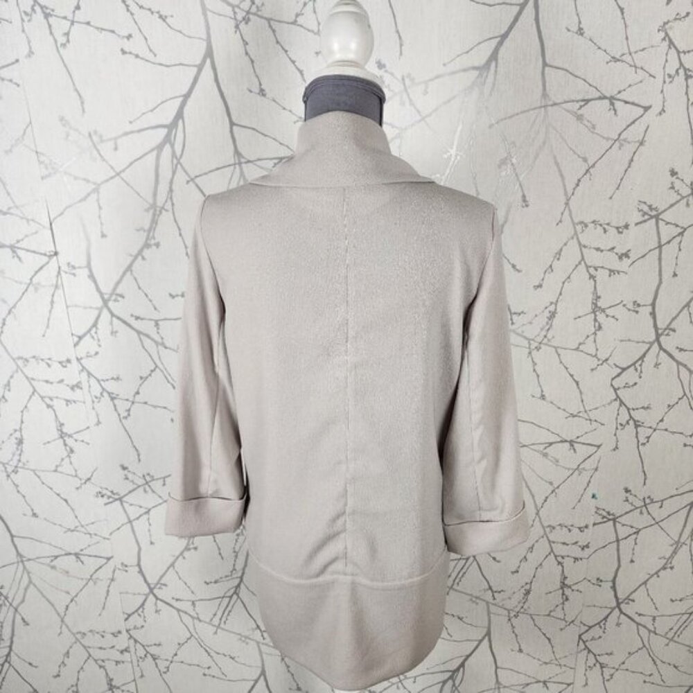 Wilfred Warm Gray Crepe Drape Open Front Chevalie… - image 4